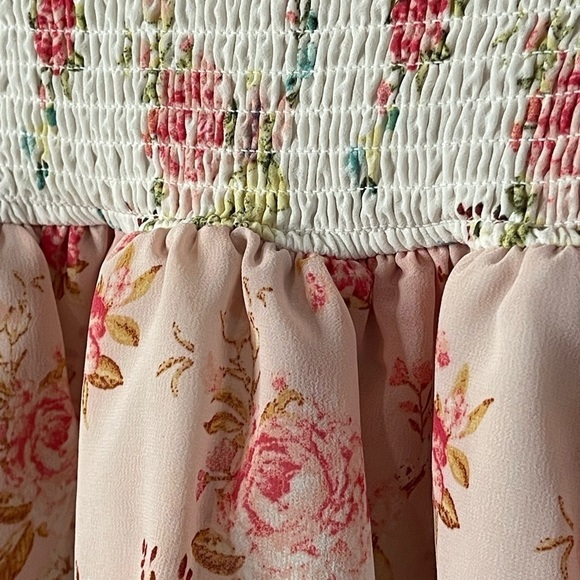 Cute Pink Tiered Ruffle Stretch Wide Waist XL Skirt Giving Strawberry Shortcake - Picture 4 of 12